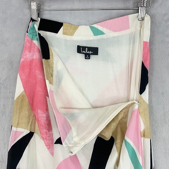 Lulu's Seashell Tropical Print Maxi Skirt Size Small Star Beachy Nautical RD6016 - Picture 5 of 11